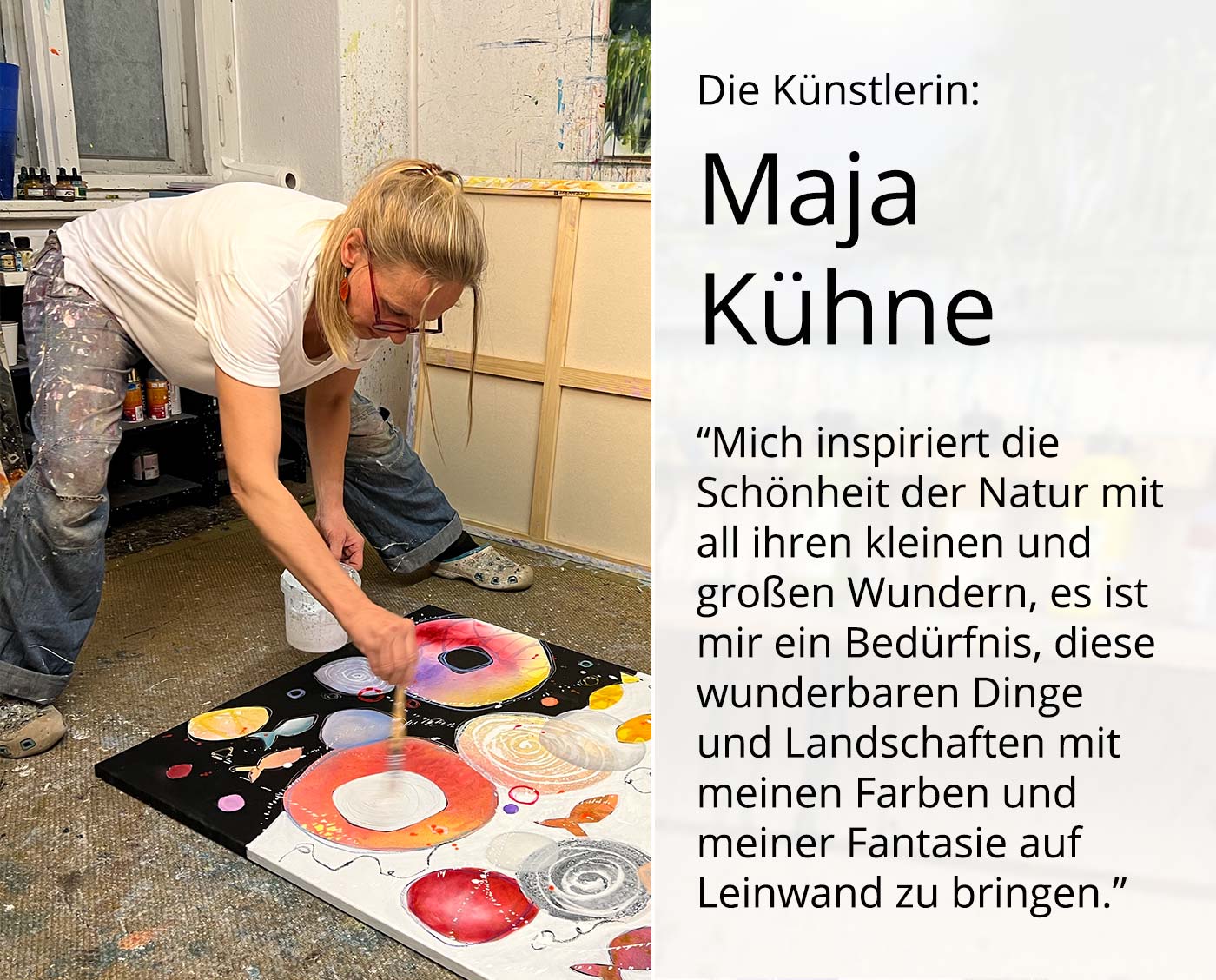 M. Kühne: "Farbspektakel", Edition, signierter Kunstdruck