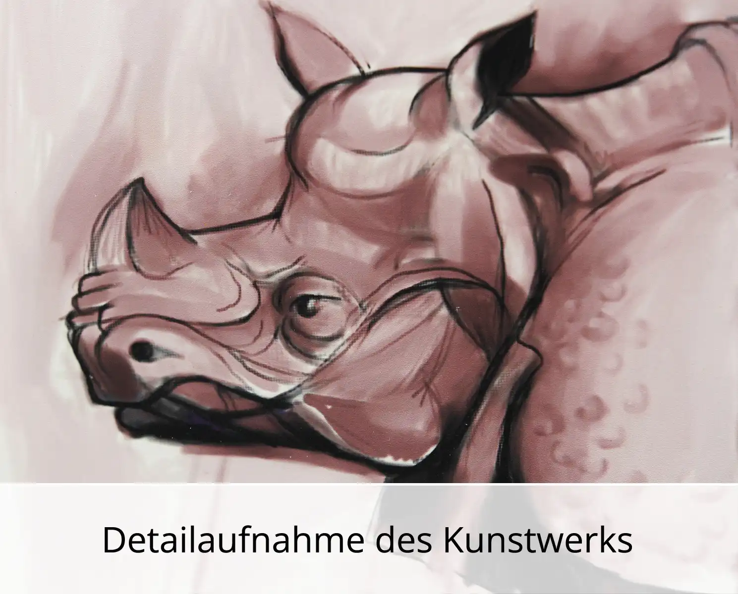 S. Petrunov: "Rhino with a nude", limitierter Fineartprint auf Papier