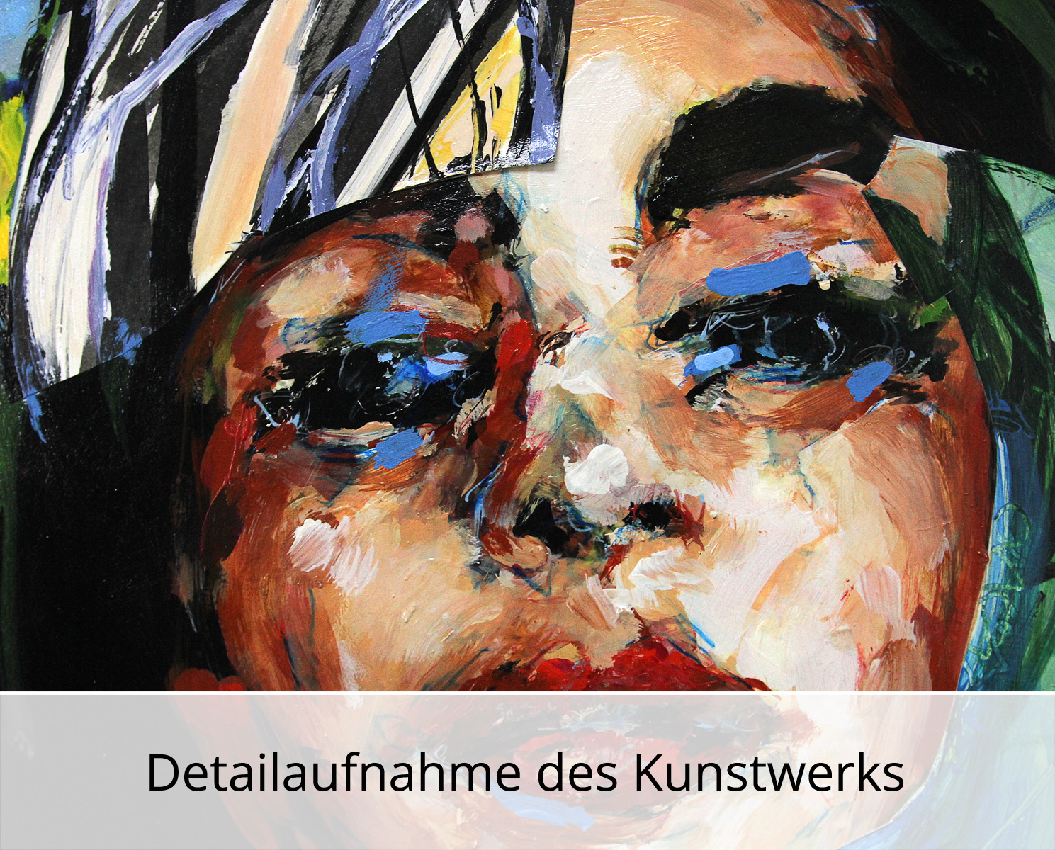 J.J. Piezanowski: Les effluves, neoexpressionistisches Porträt, Original/Unikat