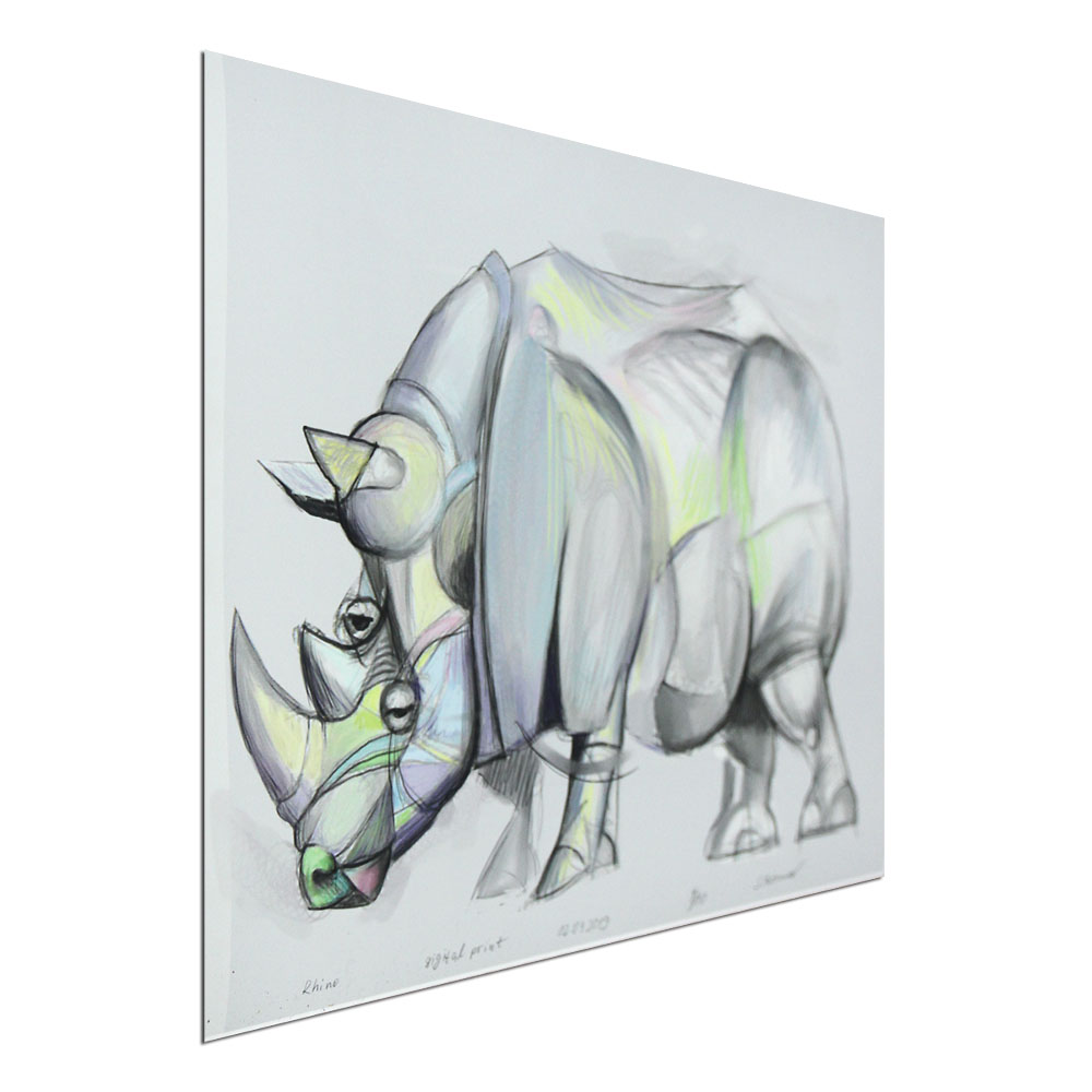 Limitierter Kunstdruck, Stefan Petrunov: "Rhino 3" (A)