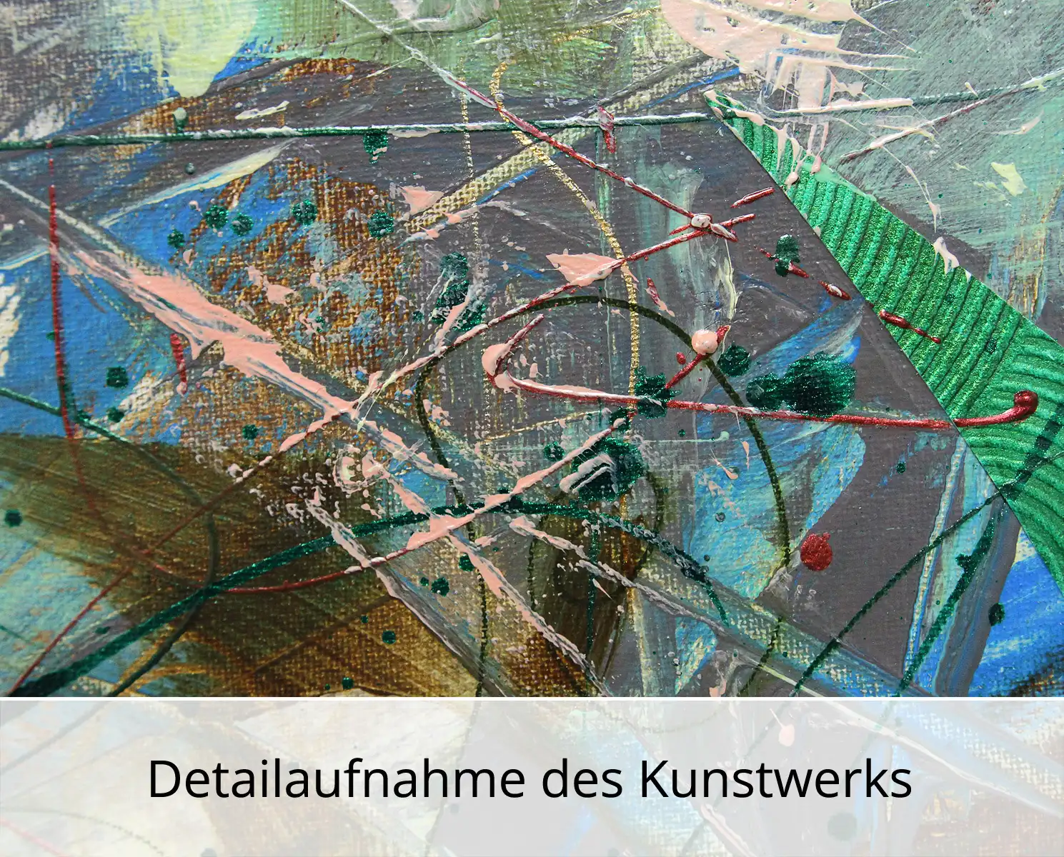 Abstrakte Malerei von Ewa Martens: "Geheimer Garten", Original/Unikat