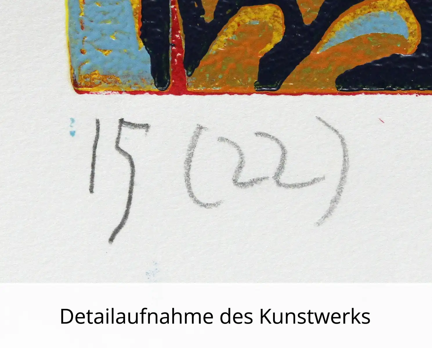 F.O. Haake: "Drei Schwäne, Nr. 15/22", originale Grafik/serielles Unikat, mehrfarbiger Linoldruck