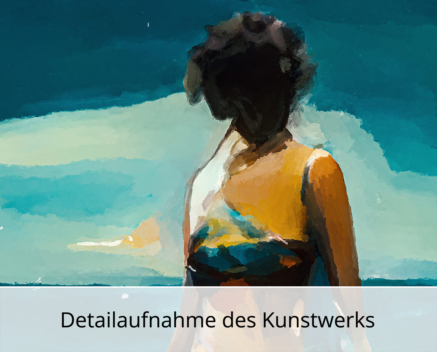 Kunstdruck, signiert: Strandleben, Holger Mühlbauer-Gardemin, Edition