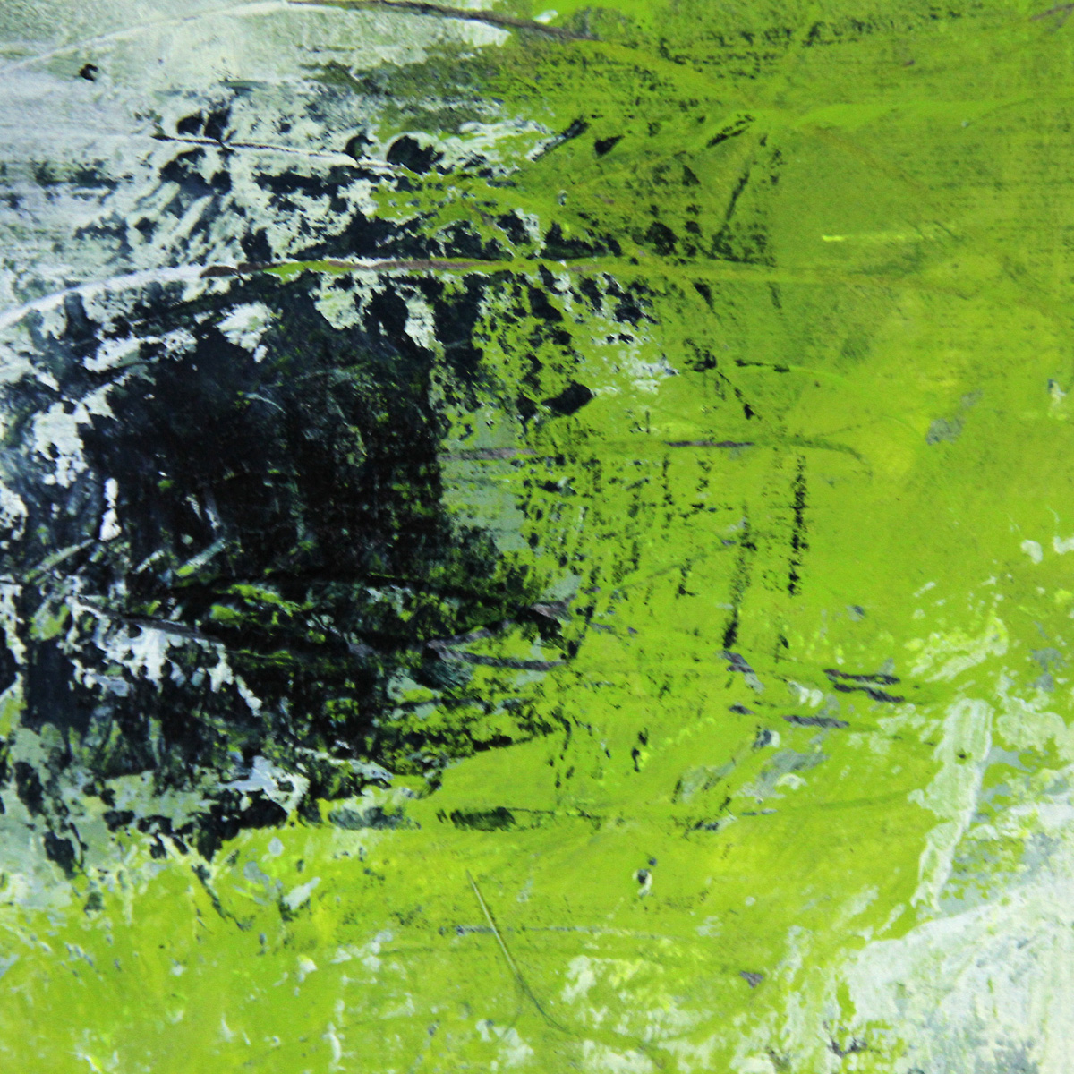 Abstrakte Acrylmalerei, M.Rick: "abstract green" (A)