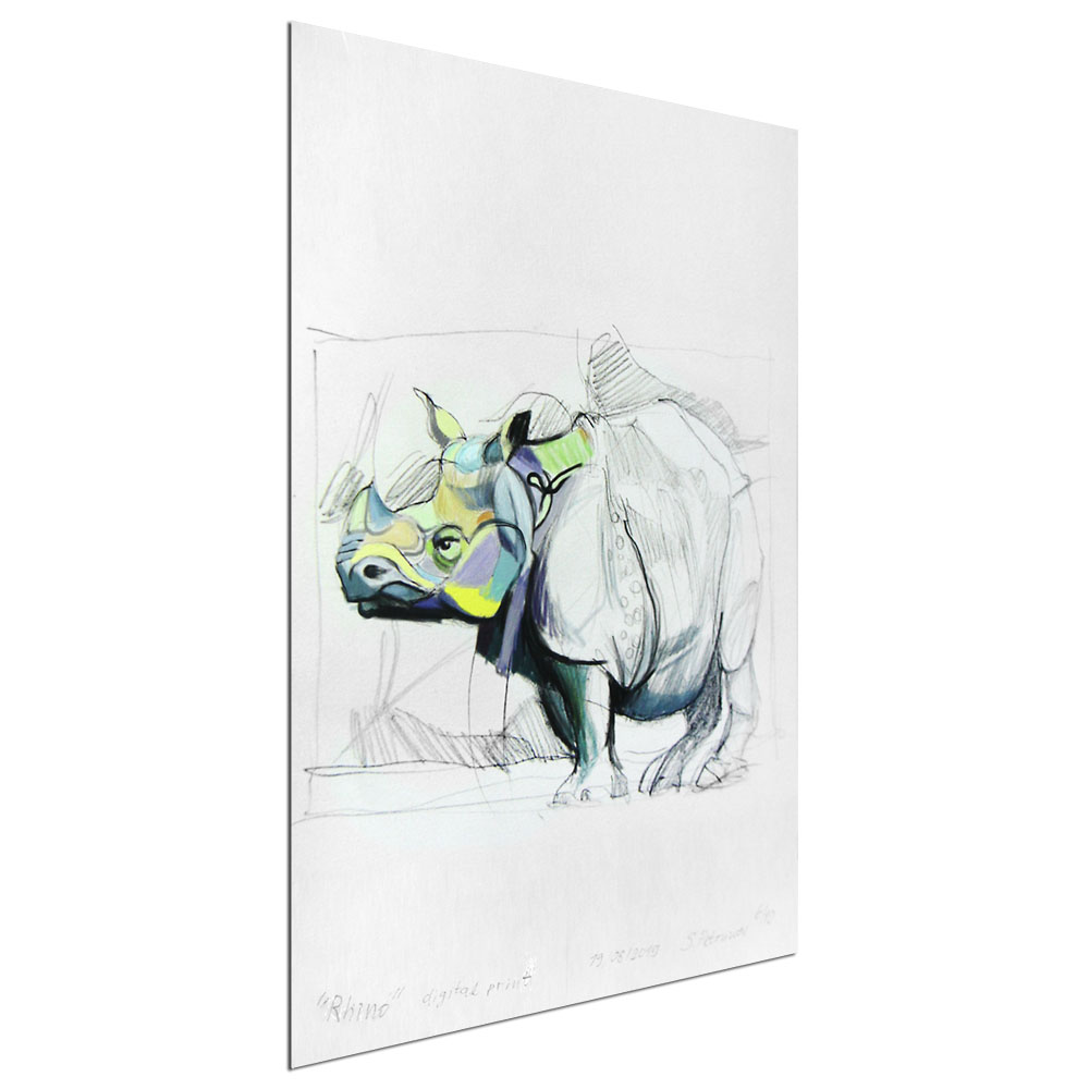 Limitierter Kunstdruck, Stefan Petrunov: "Rhino 2" (A)