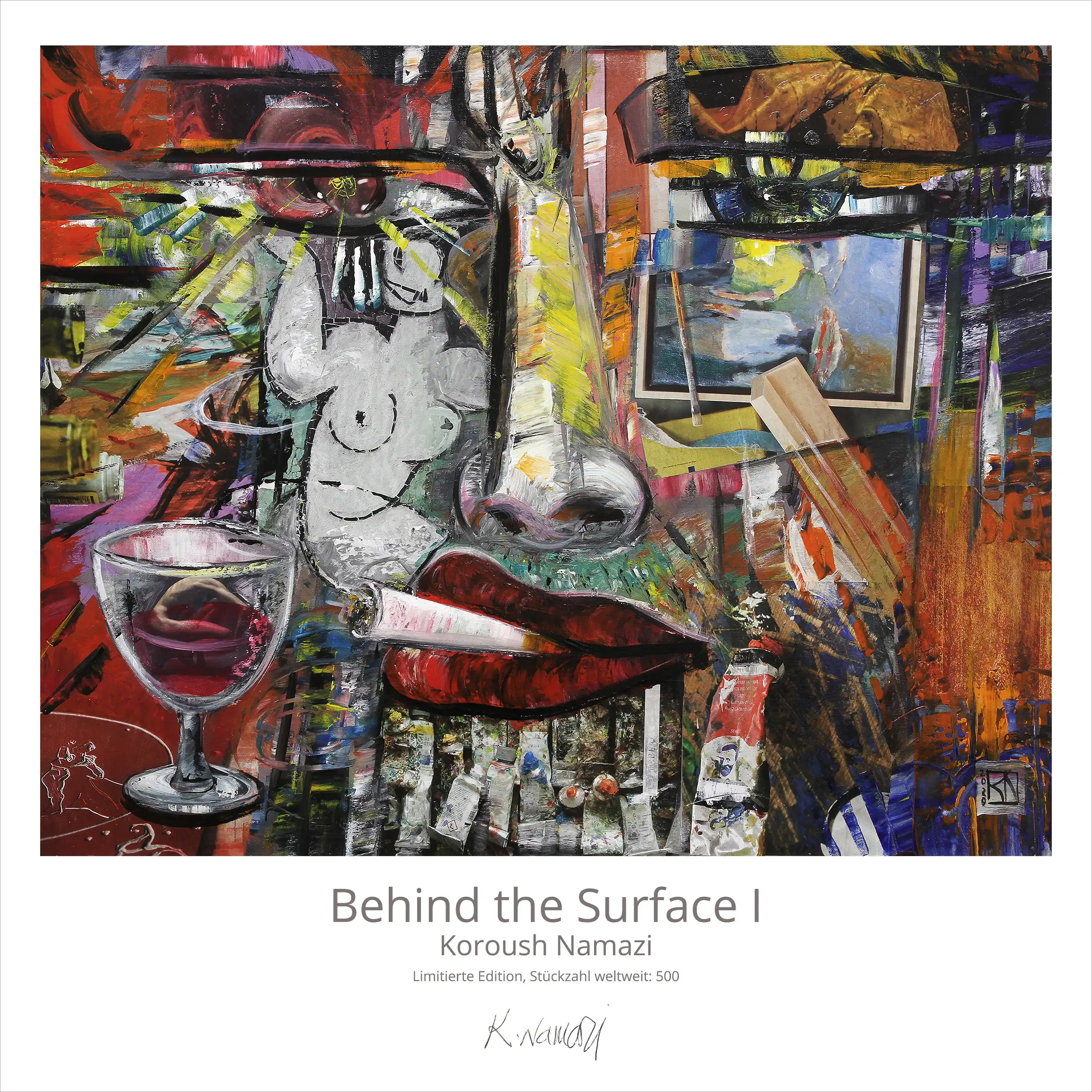 Limitierte Edition auf Papier, K. Namazi: "Behind the Surface I", Fineartprint, Kollektion E&K
