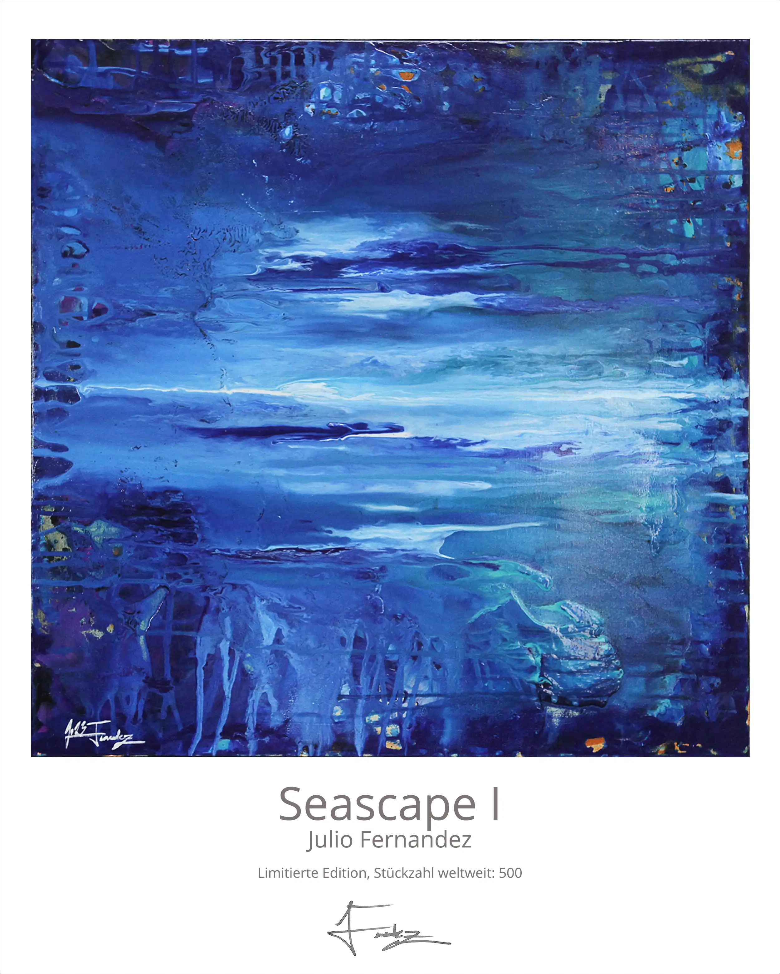 Limitierte Edition auf Papier, J. Fernandez "Seascape I", Fineartprint, Kollektion E&K