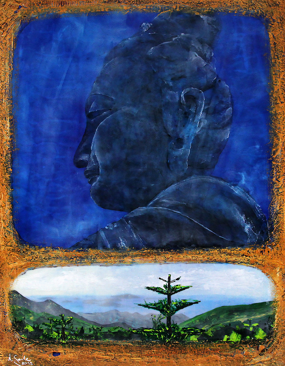 A. Garbe: "Praise Big Buddha Tian Tan", Edition, signierter Kunstdruck